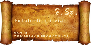 Hertelendi Szilvia névjegykártya